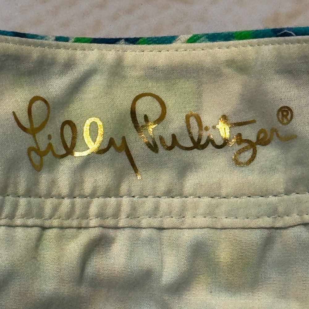 Lilly Pulitzer Walsh Shorts Size 10 Blue Green Tropical Floral Preppy - Picture 3 of 7